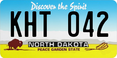 ND license plate KHT042