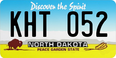 ND license plate KHT052