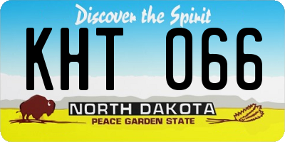 ND license plate KHT066