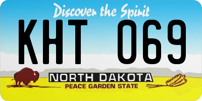 ND license plate KHT069