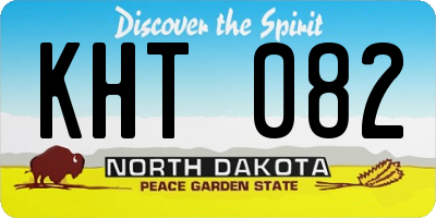 ND license plate KHT082