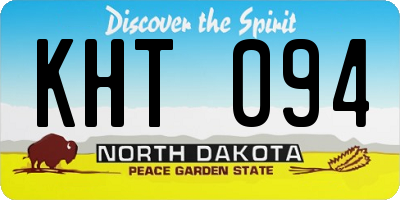 ND license plate KHT094