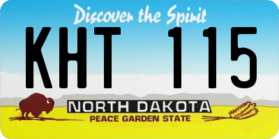 ND license plate KHT115