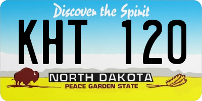ND license plate KHT120