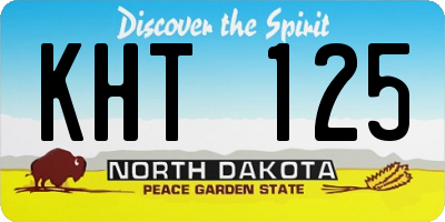 ND license plate KHT125