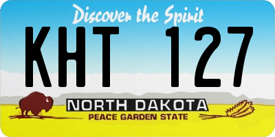 ND license plate KHT127