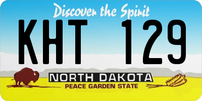 ND license plate KHT129