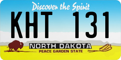 ND license plate KHT131
