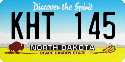 ND license plate KHT145