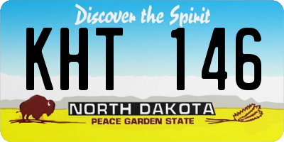 ND license plate KHT146