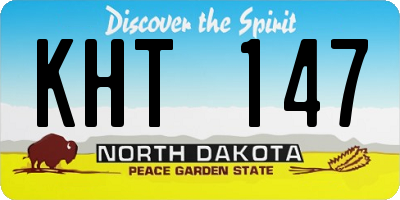 ND license plate KHT147