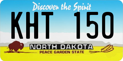 ND license plate KHT150