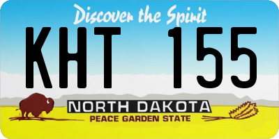 ND license plate KHT155
