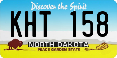 ND license plate KHT158