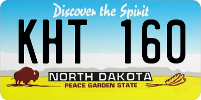 ND license plate KHT160