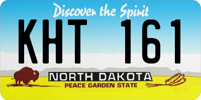 ND license plate KHT161