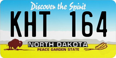 ND license plate KHT164