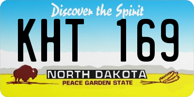 ND license plate KHT169