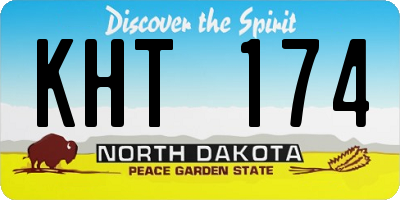 ND license plate KHT174
