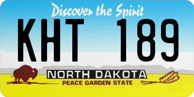 ND license plate KHT189
