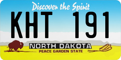 ND license plate KHT191