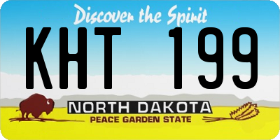 ND license plate KHT199