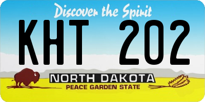 ND license plate KHT202