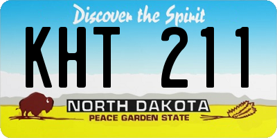 ND license plate KHT211