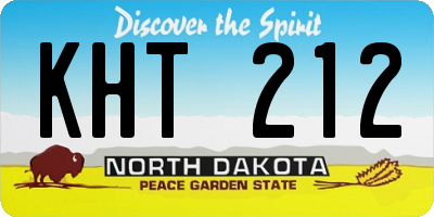 ND license plate KHT212