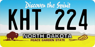 ND license plate KHT224