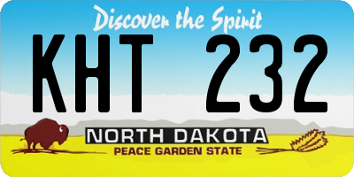 ND license plate KHT232