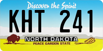 ND license plate KHT241