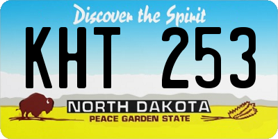 ND license plate KHT253