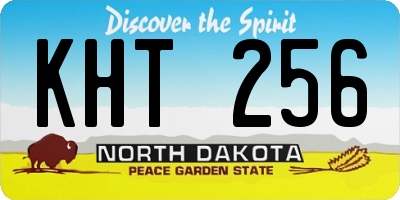 ND license plate KHT256