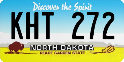ND license plate KHT272
