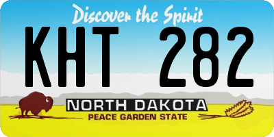 ND license plate KHT282