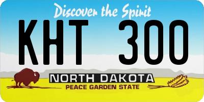 ND license plate KHT300