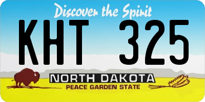 ND license plate KHT325