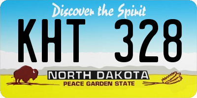 ND license plate KHT328