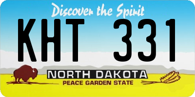 ND license plate KHT331