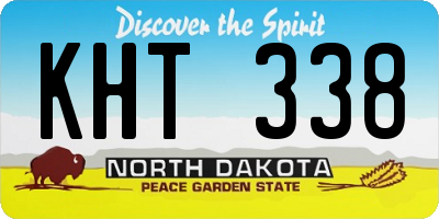 ND license plate KHT338