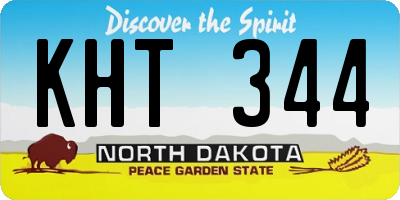 ND license plate KHT344