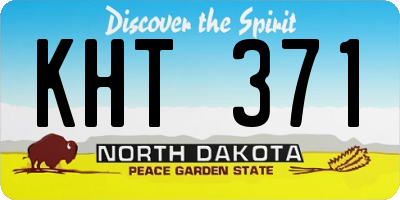 ND license plate KHT371
