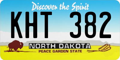 ND license plate KHT382