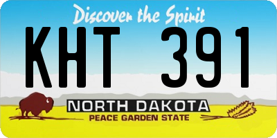 ND license plate KHT391