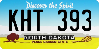 ND license plate KHT393