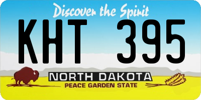 ND license plate KHT395