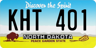 ND license plate KHT401