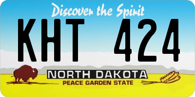 ND license plate KHT424