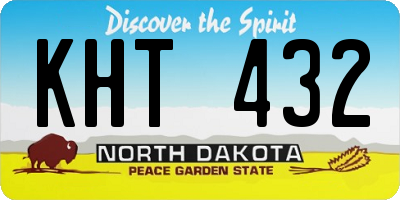 ND license plate KHT432